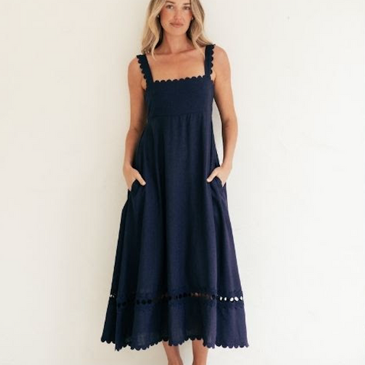 Allegra Dress - Navy