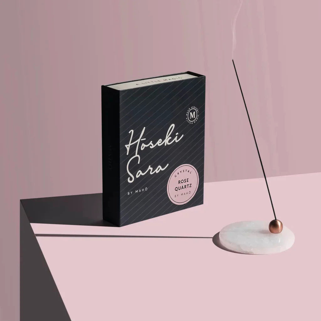 Hoseki Sara Incense Holder - Rose Quartz