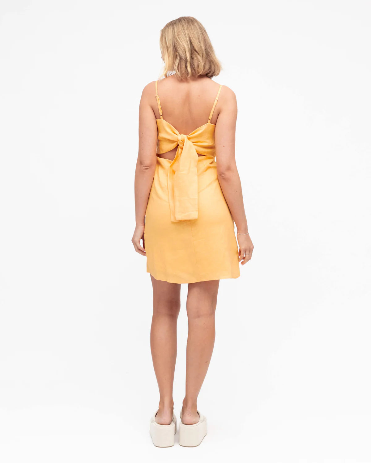 Lemon Cut-Out Mini dress