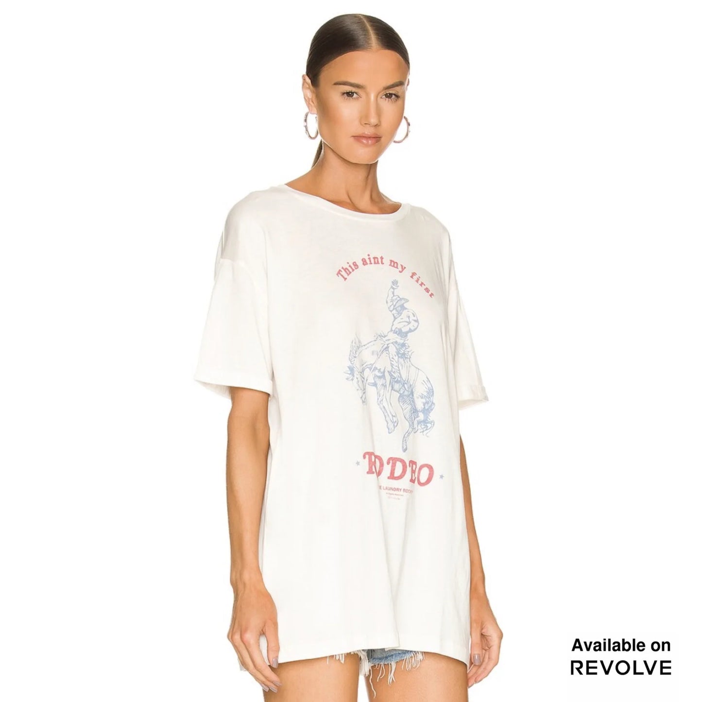 First Rodeo  Oversized Tee - White