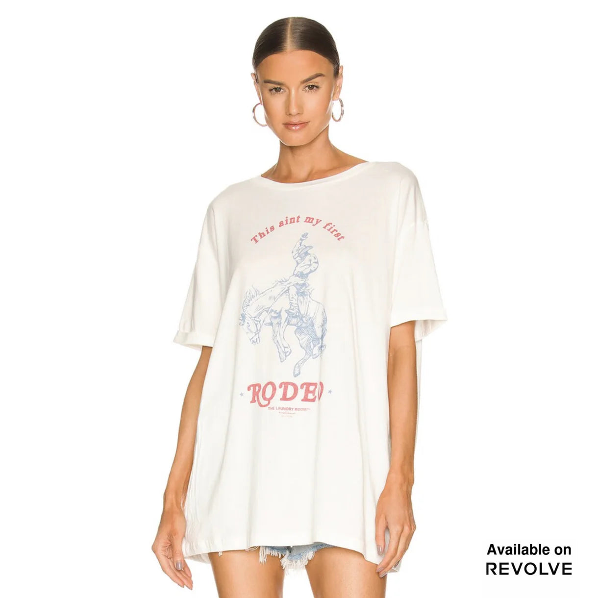 First Rodeo  Oversized Tee - White