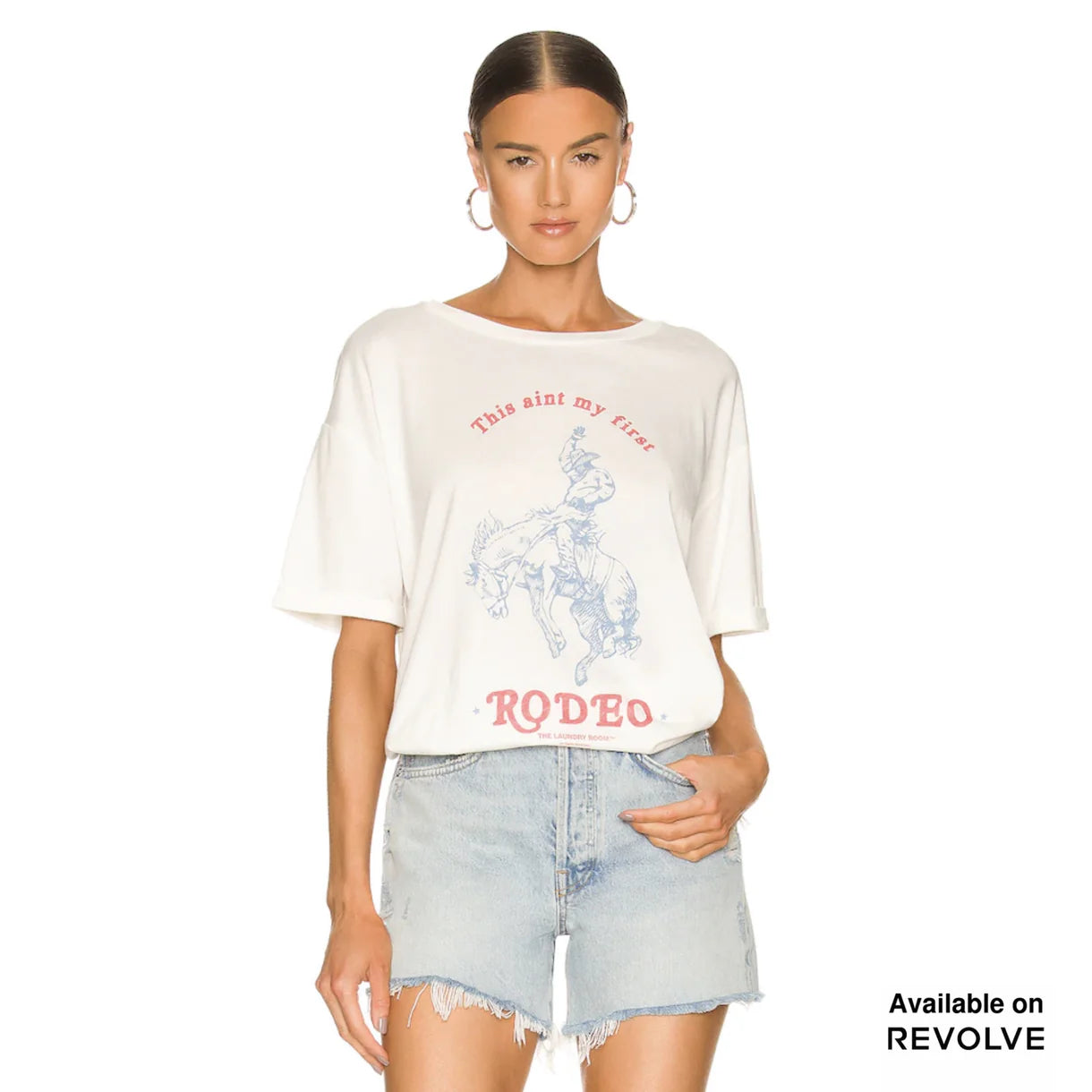 First Rodeo  Oversized Tee - White