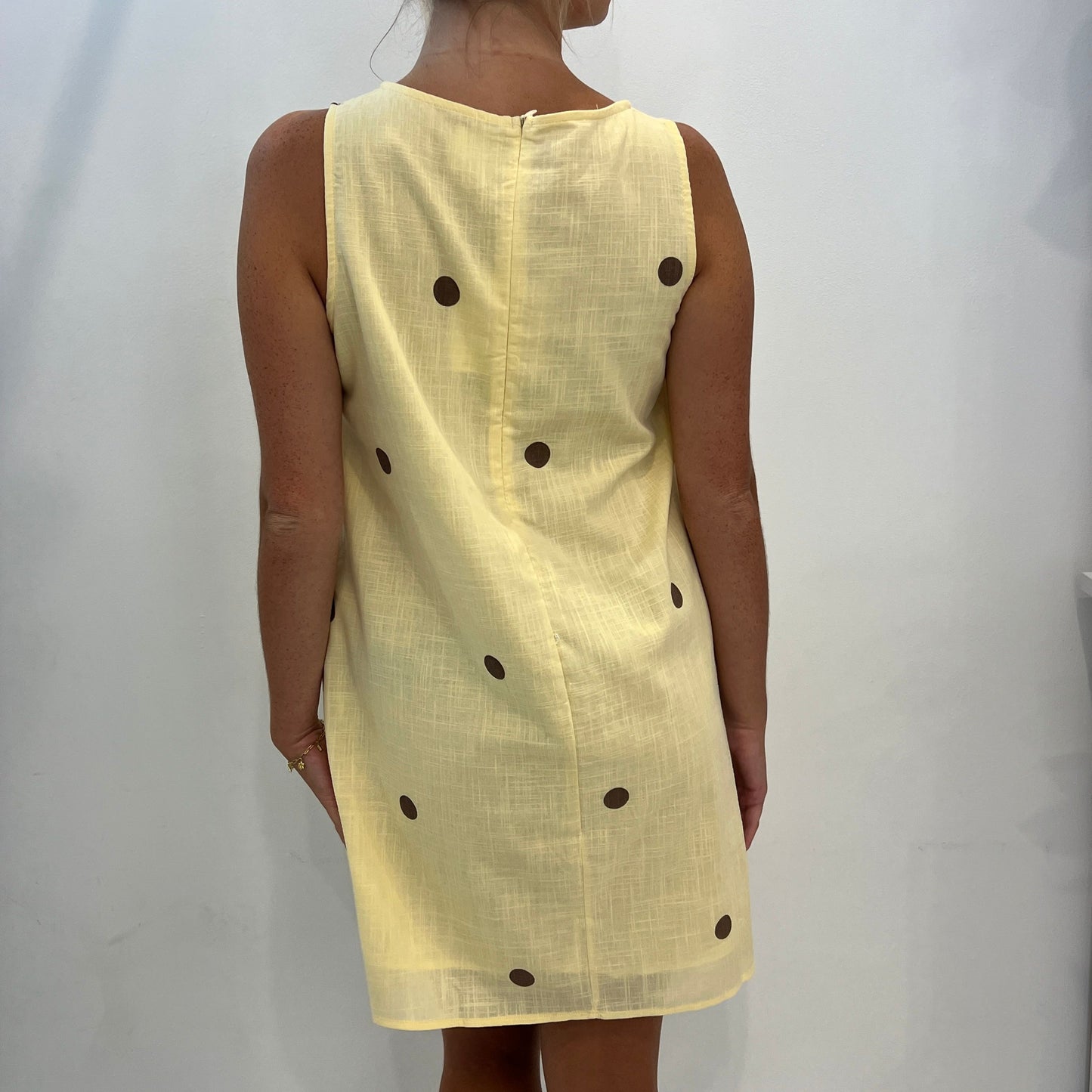 Olivia Mini Dress - Yellow/Choc