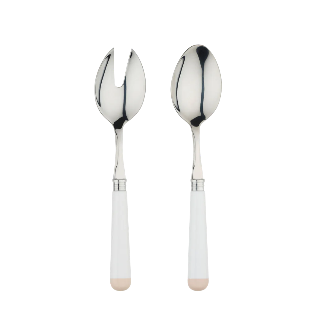 Salad Servers - White/Beige