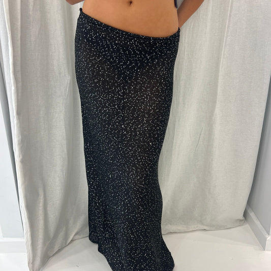 Nora Shimmer Midi Skirt