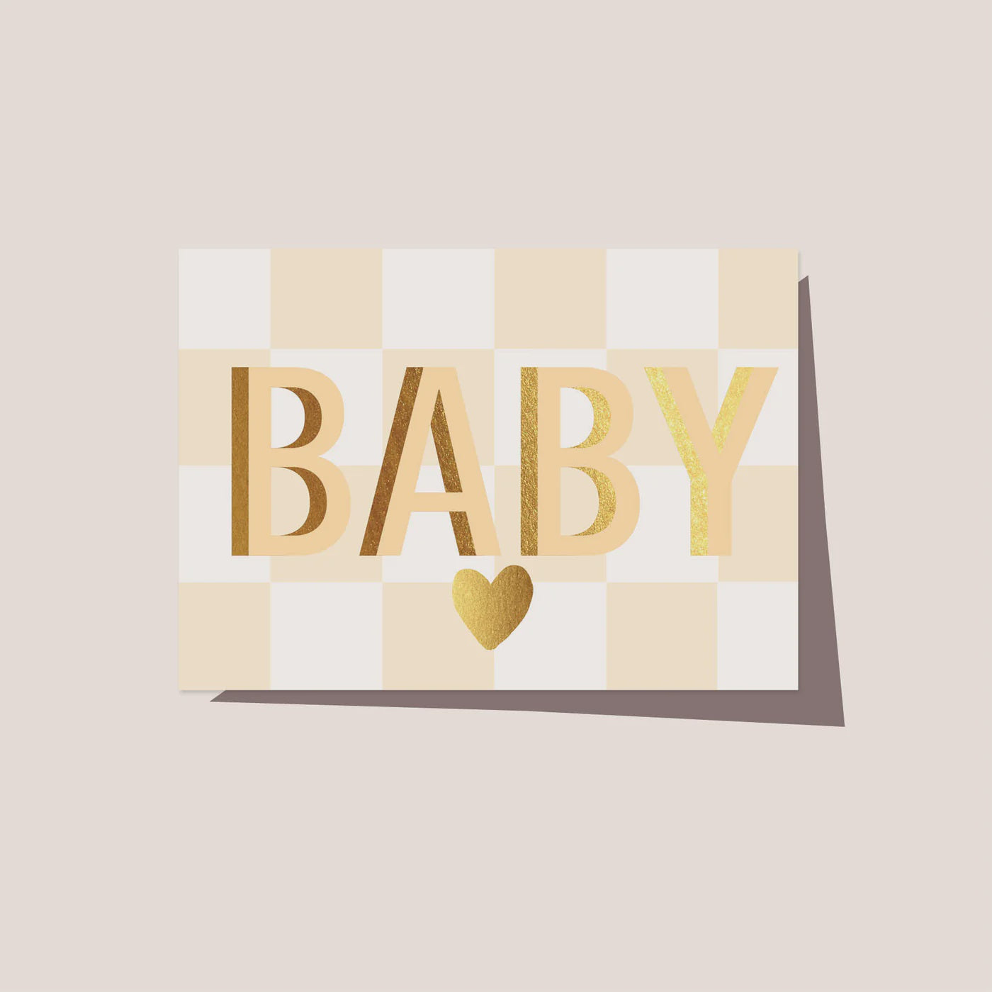 Greeting Card - Checkers Baby Sand