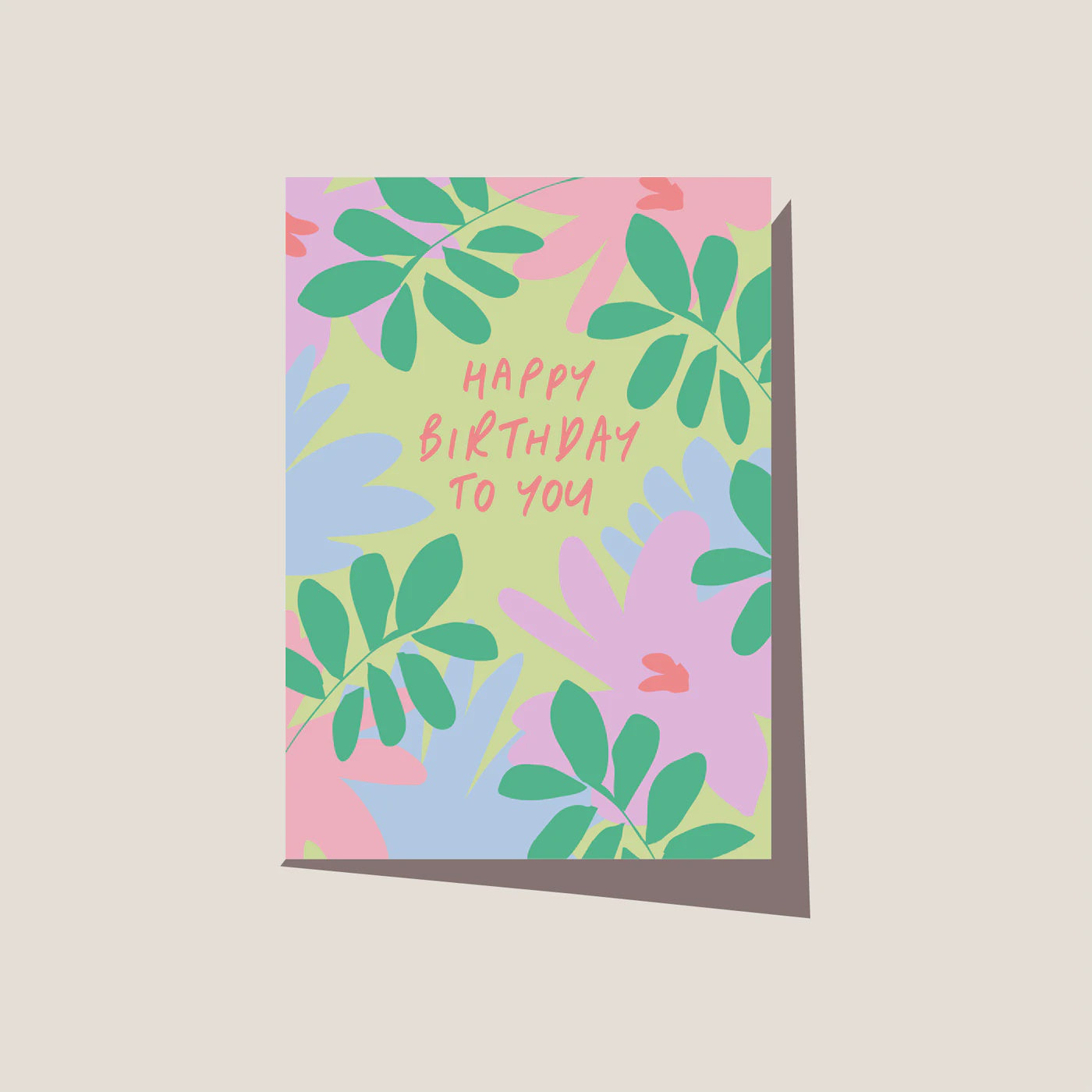 Greeting Card - Floral Lime Birthday