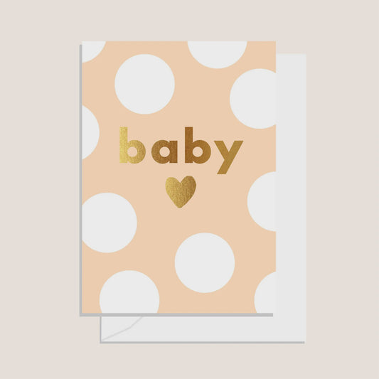 Greetings Card - Spots Baby Sand