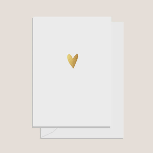 Greeting Card - Small Gold Heart