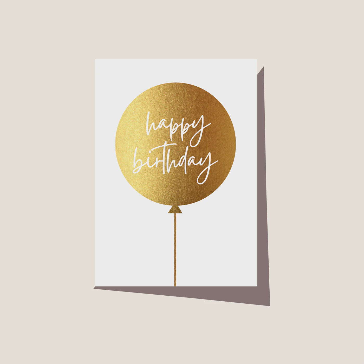 Greeting Card - Gold Birthday Balloon