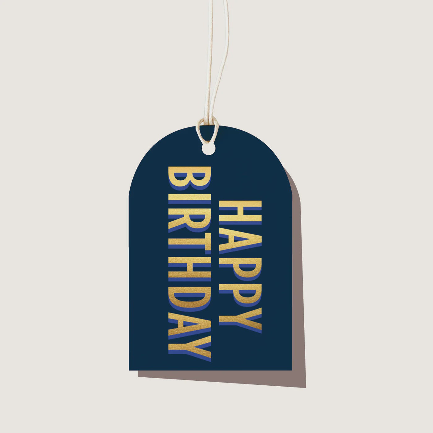 Gift Tag- Happy Birthday Navy
