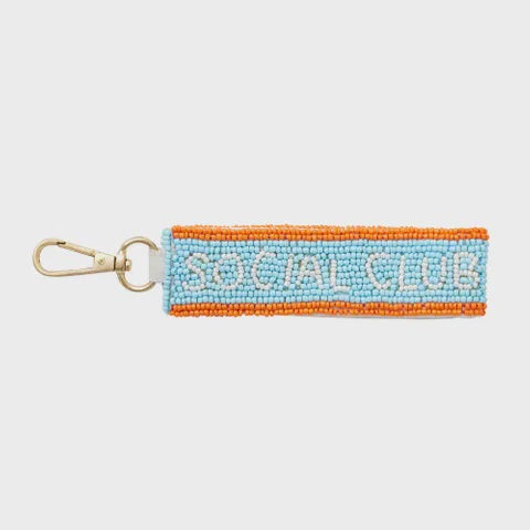 Social Club Beaded Keychain