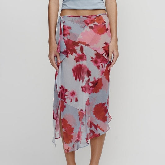 Silverstone Midi Skirt - Patchwork Bouquet