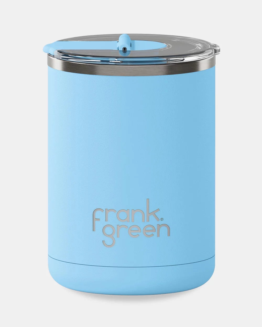 Frank Green - Sky Blue 12oz Ceramic Coffee Cup with Hinged Screw Lid