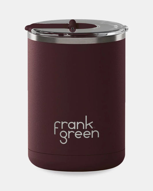Frank Green - Chocolate 12oz Ceramic Coffee Cup with Hinged Screw Lid