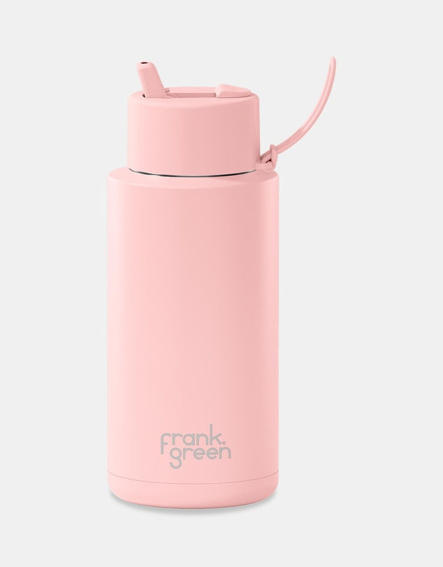 Frank Green - Blush Pink Flip Straw Bottle 1L