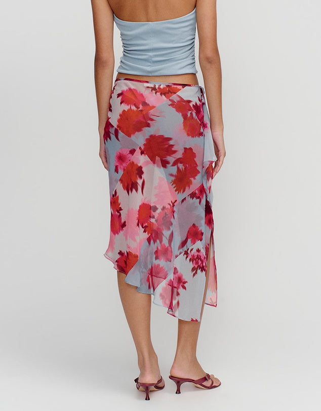 Silverstone Midi Skirt - Patchwork Bouquet