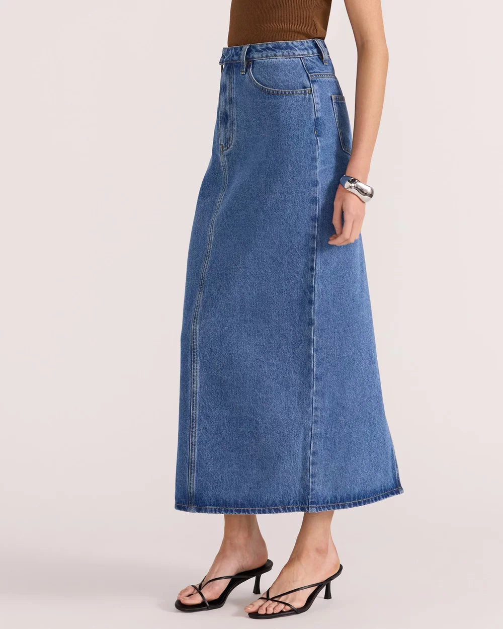 Alden Denim Maxi Skirt