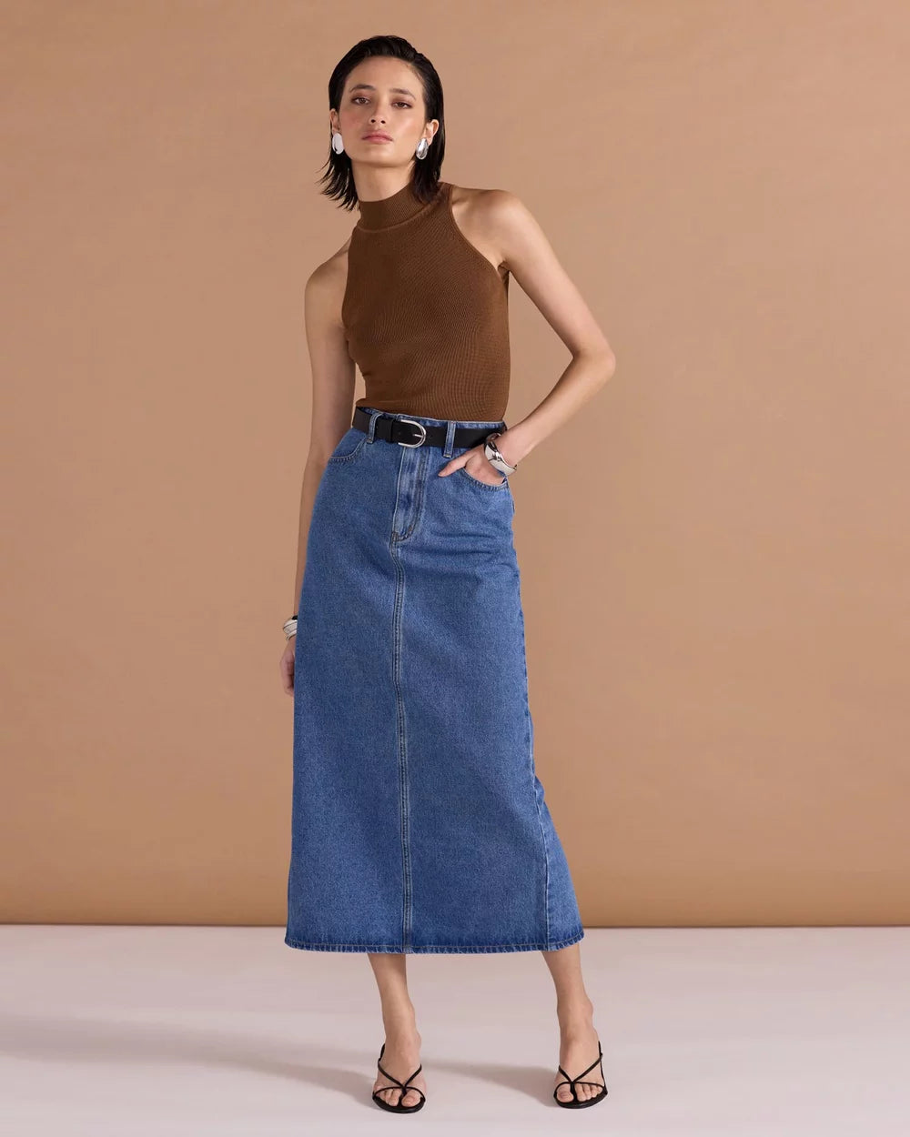 Alden Denim Maxi Skirt