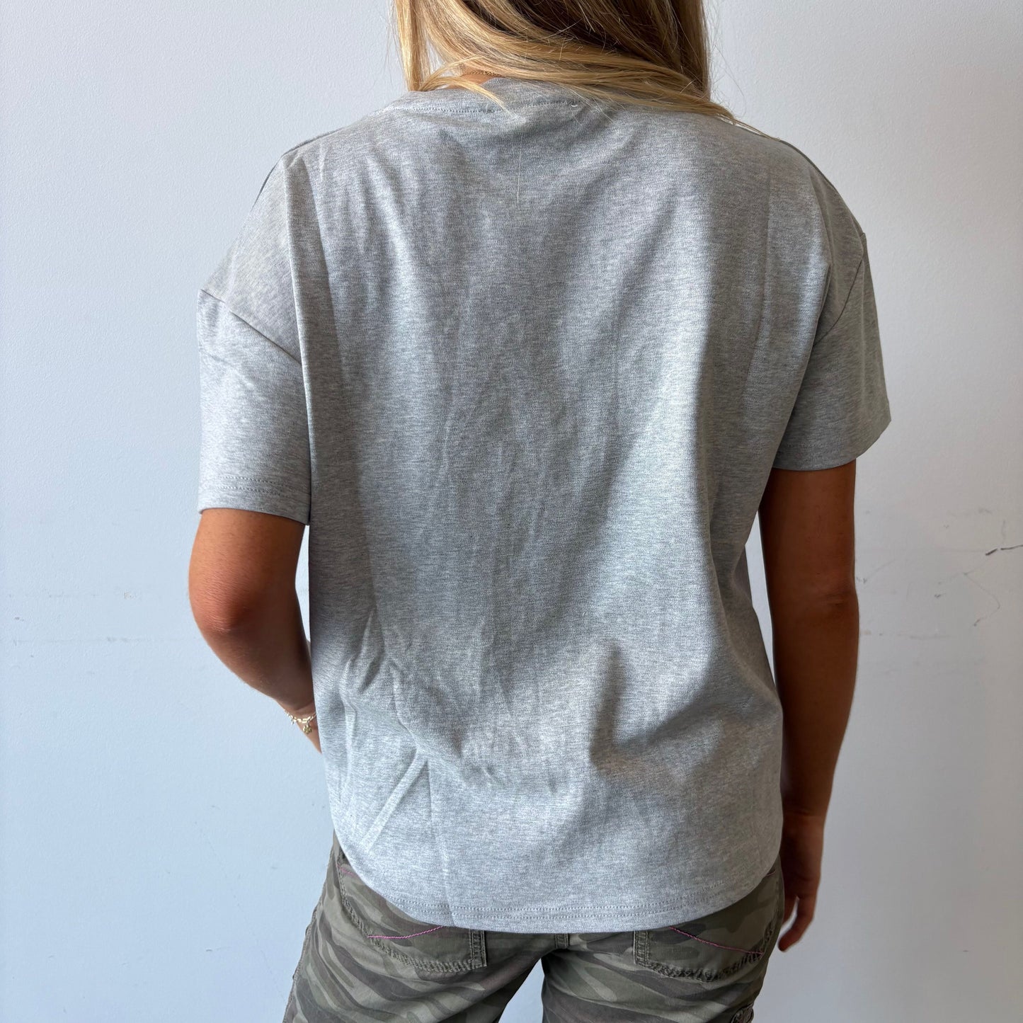 Claire Tuck Tee - Grey