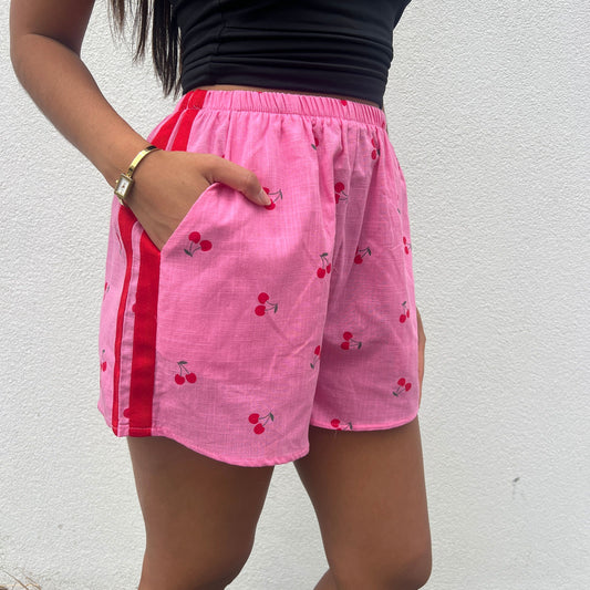 Pink Cherry Racer Shorts