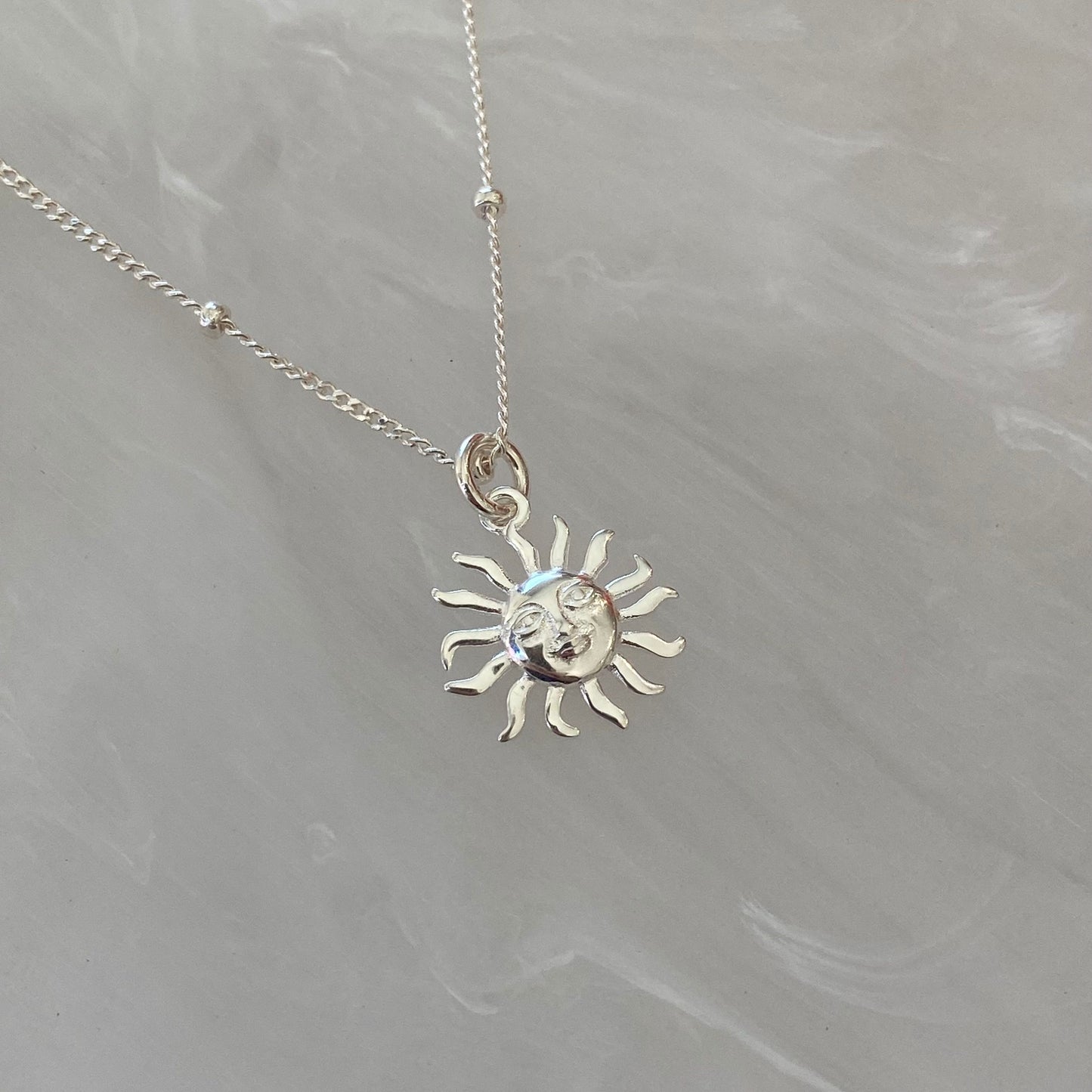 Sun Necklace - Silver