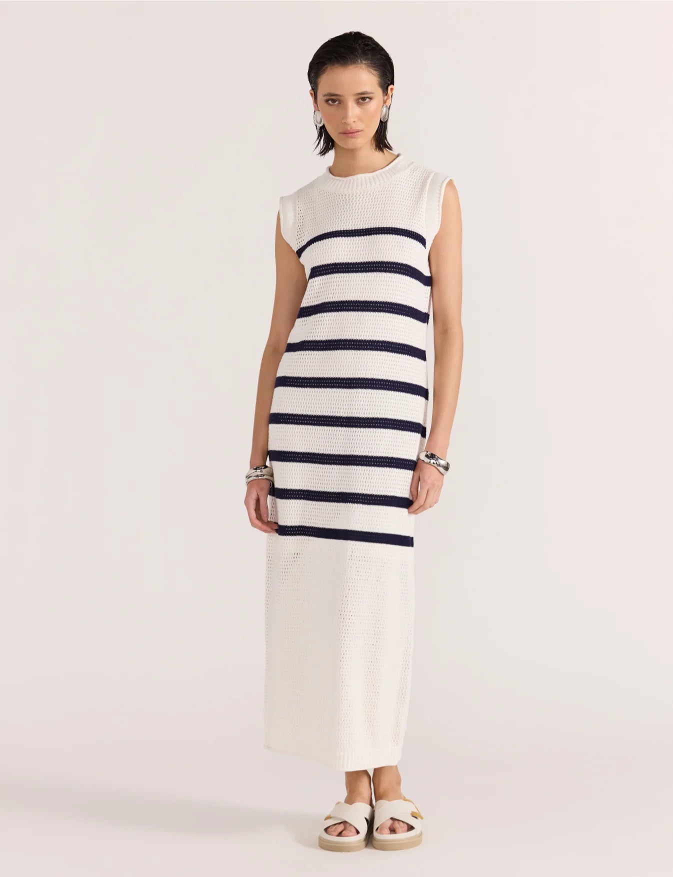 Veda Stripe Knit Midi Dress