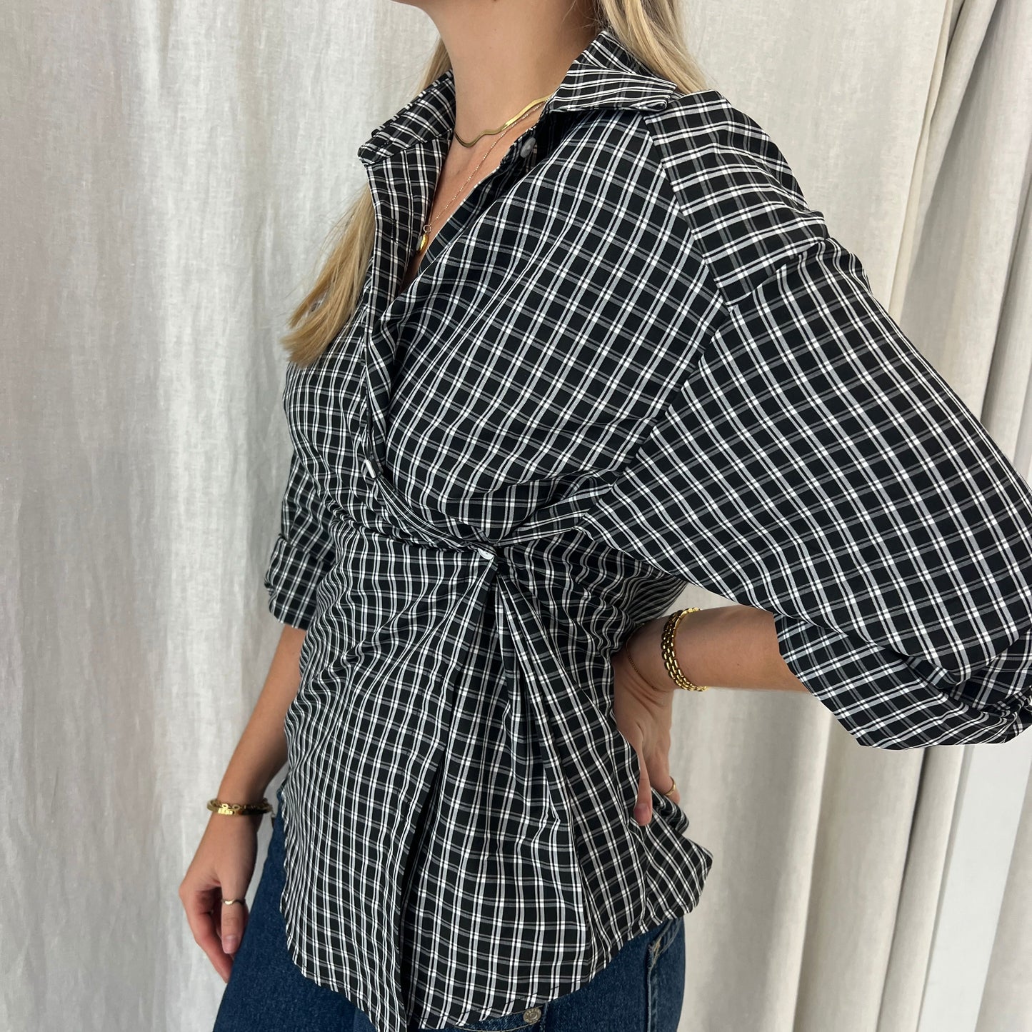Plaid Wrap Shirt