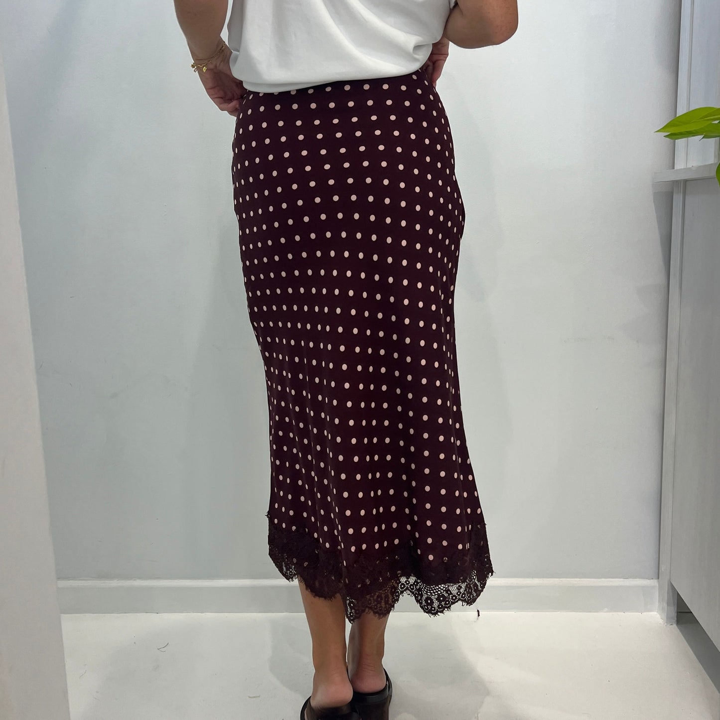 Mary Skirt - Burgundy/Pink