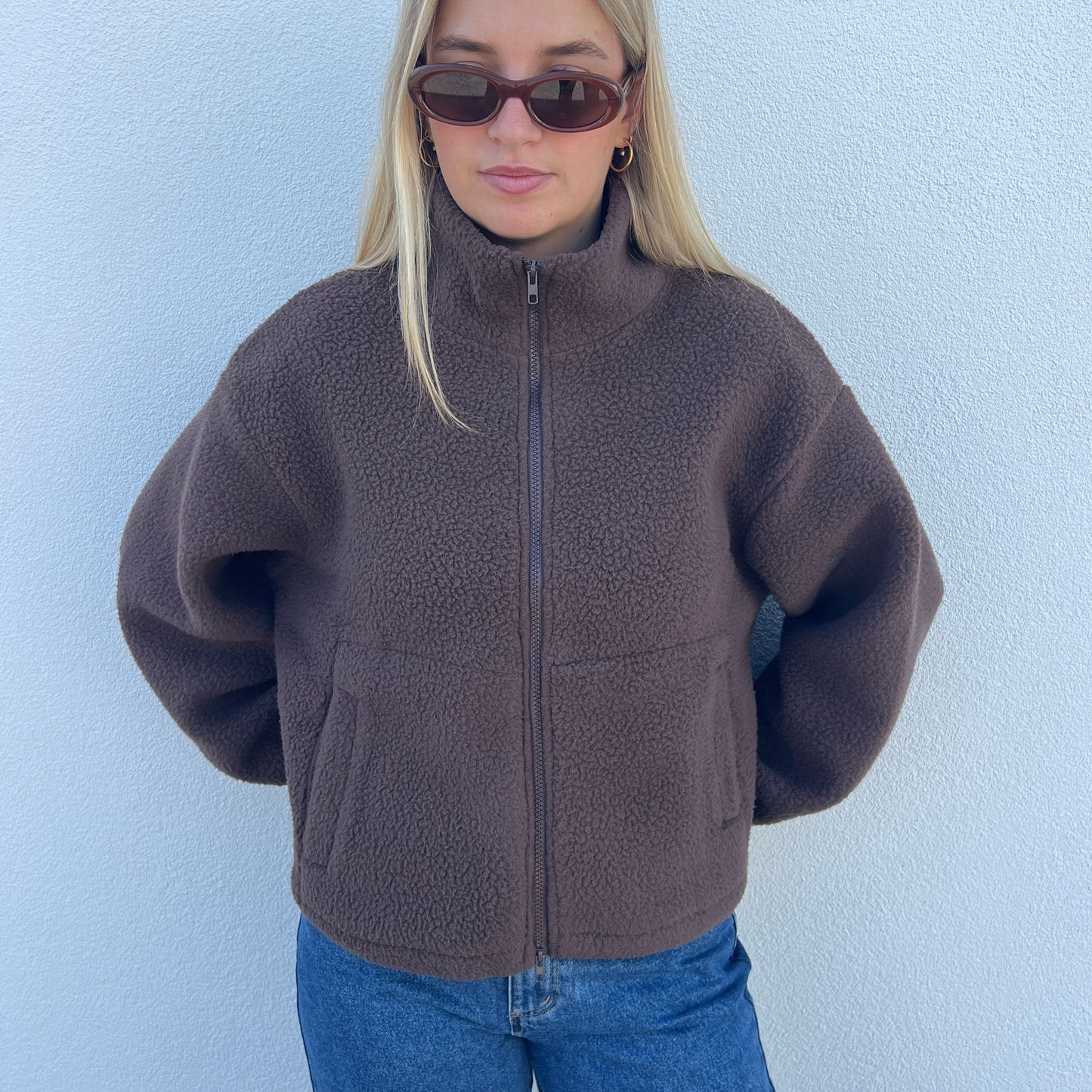 Teddy zip up jacket