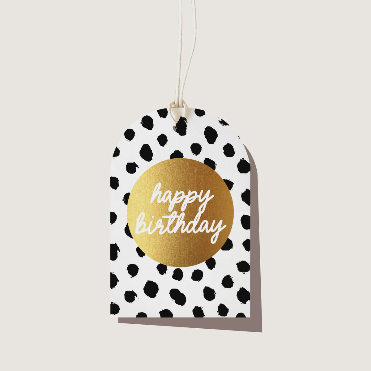 Gift Tag - Birthday Black Dots
