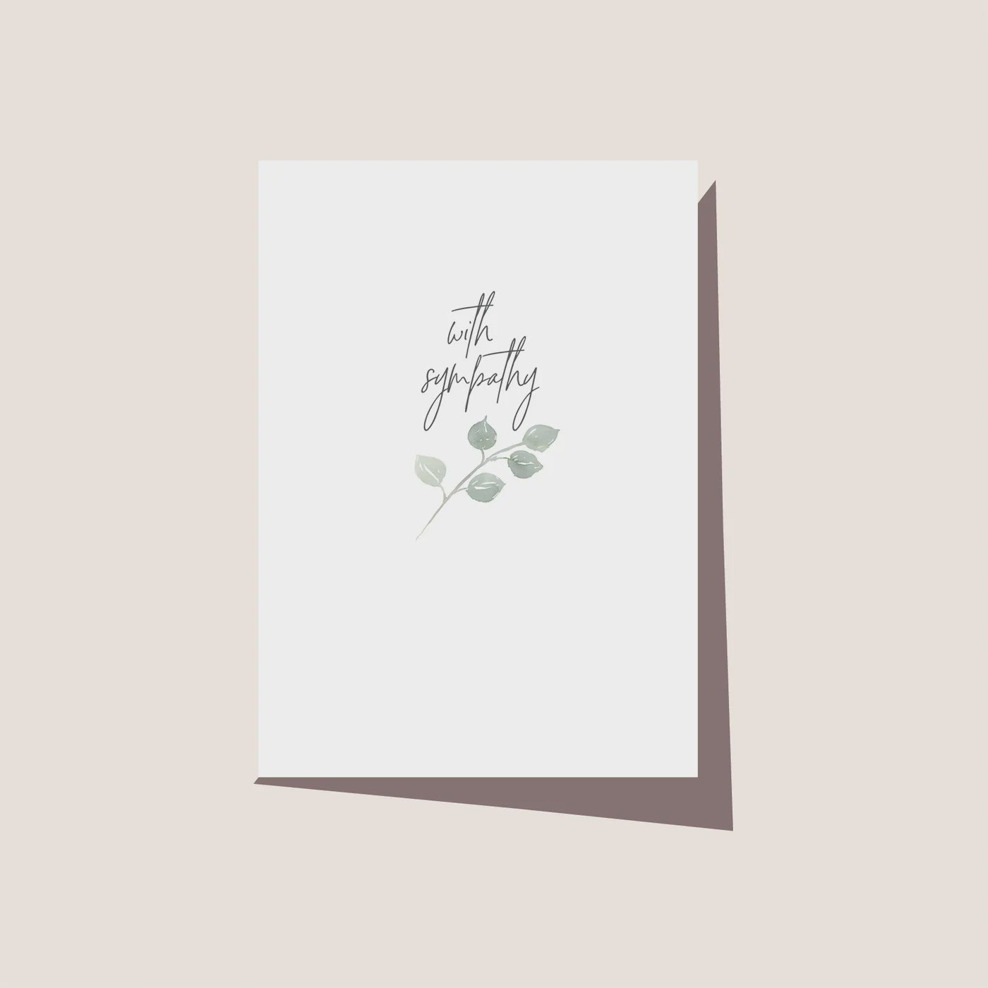Greeting Card - With Sympathy Leaf