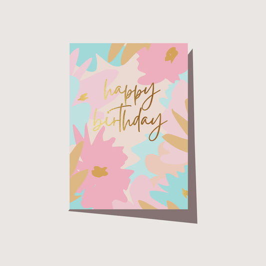 Greeting Card - Floral Fiesta Birthday Pastel