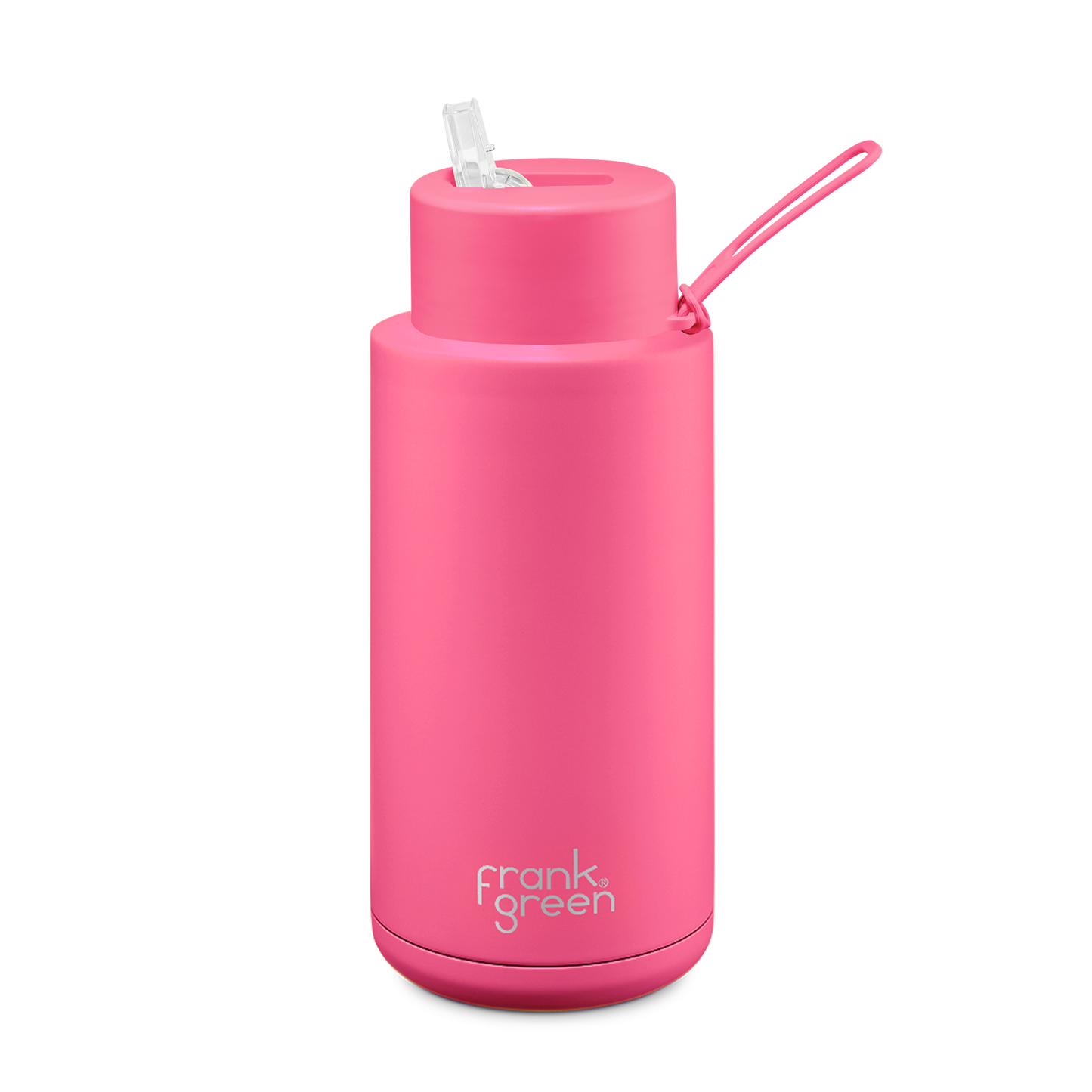Frank Green - Neon Pink Straw Bottle 1L