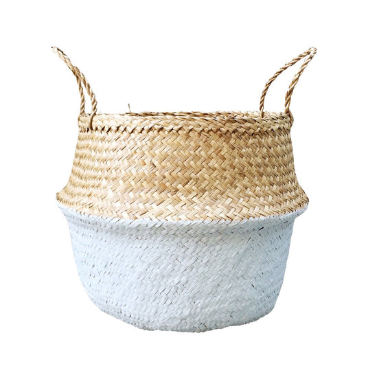 Seagrass Basket Large - Soft Blue