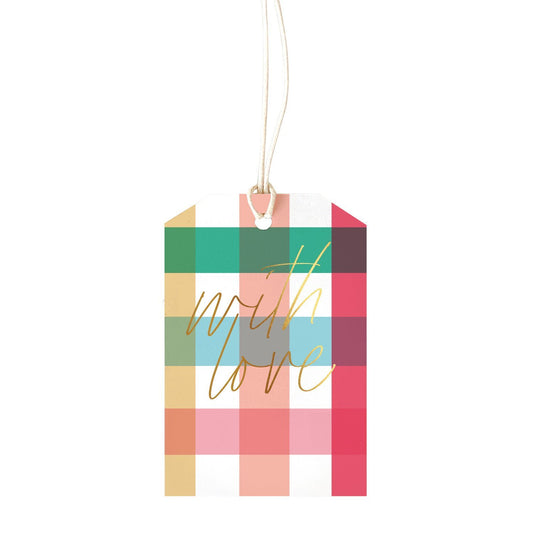 Gift Tag - Gingham Bright
