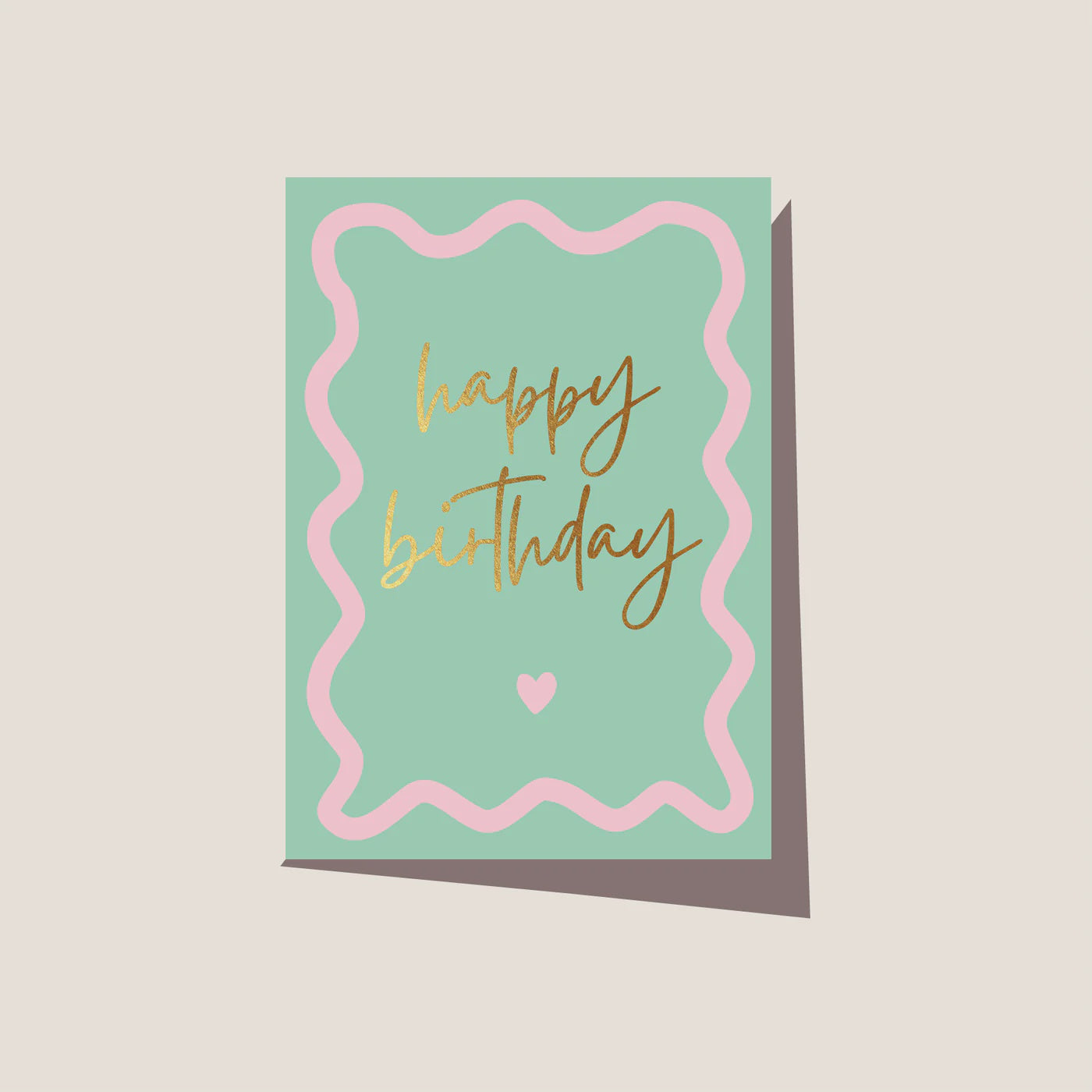 Greeting Card - Wavy Birthday Mint